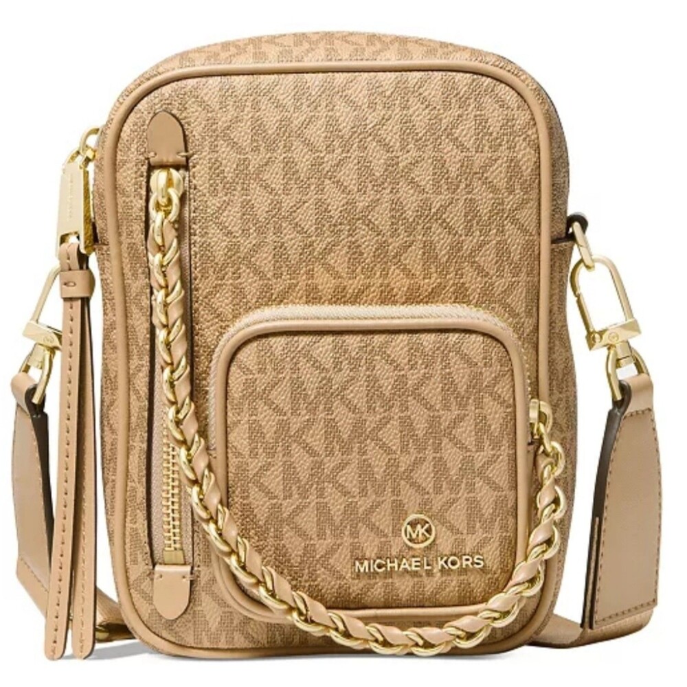 Michael Michael Kors Signature Elliot Small North South Utility Camera Crossbody